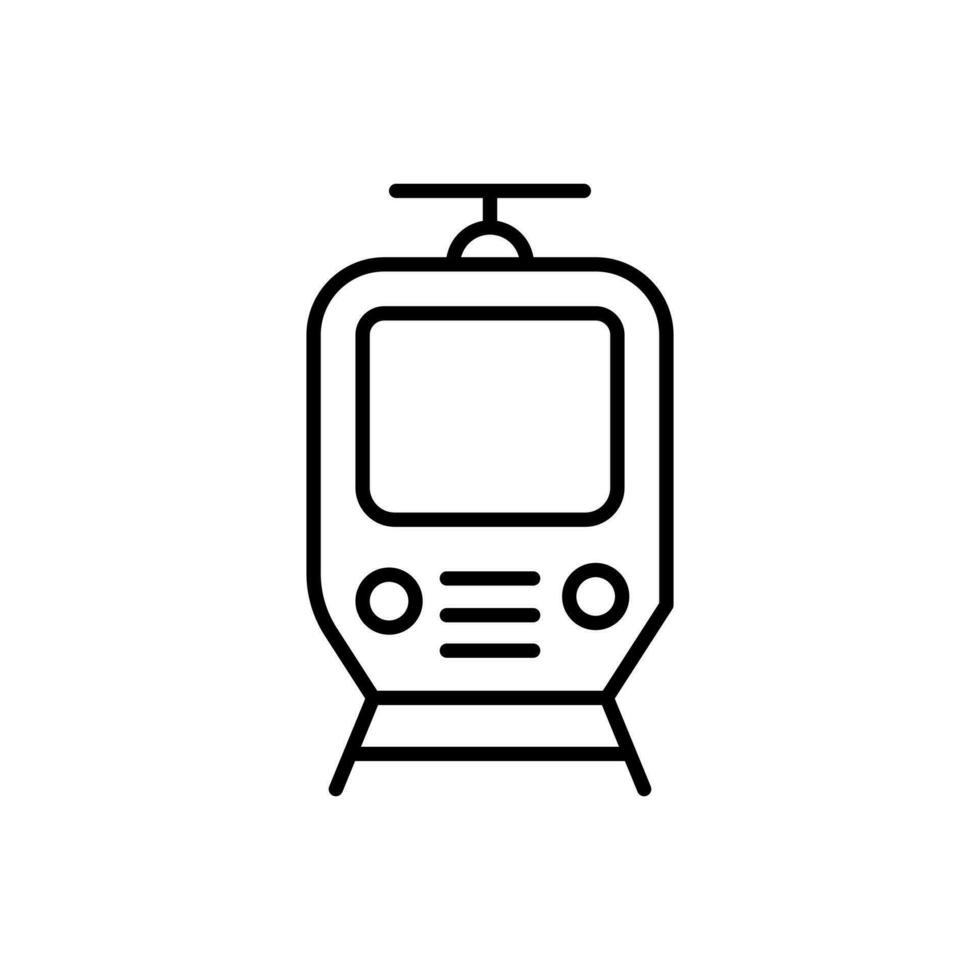 Train icon vector. Public transport illustration sign. Metro symbol or logo. vector