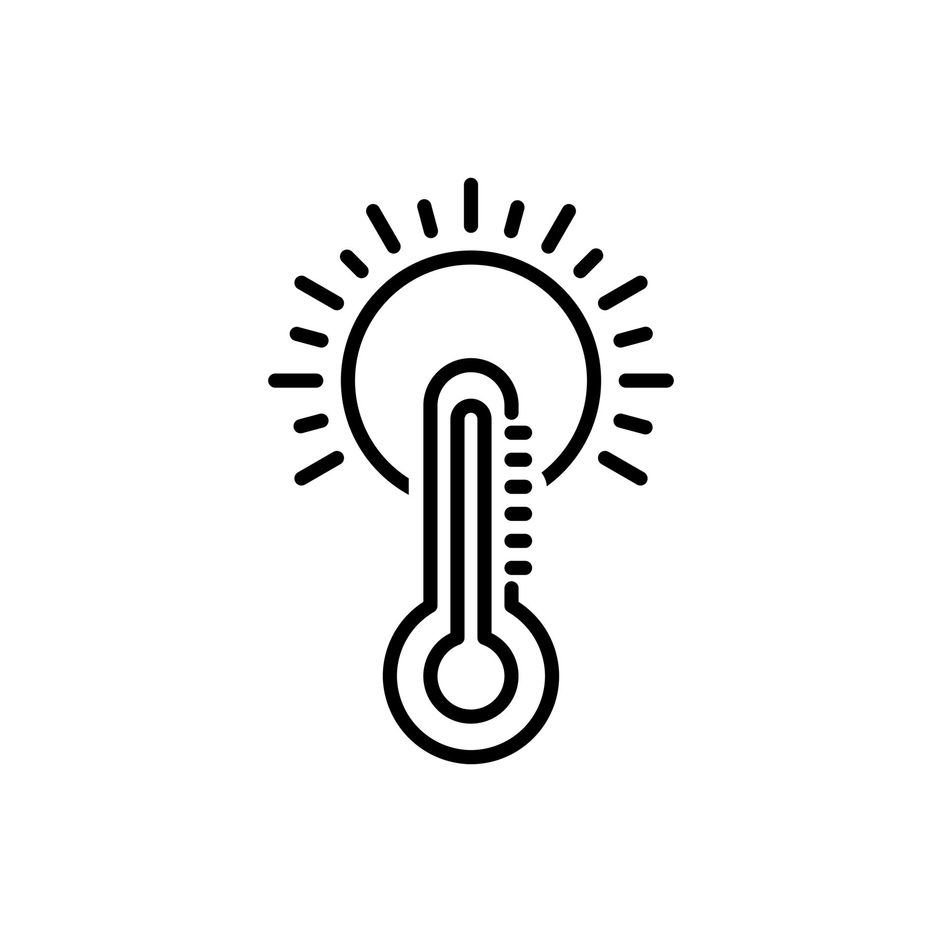 Thermometer icon vector . temperature illustration sign. heat symbol or