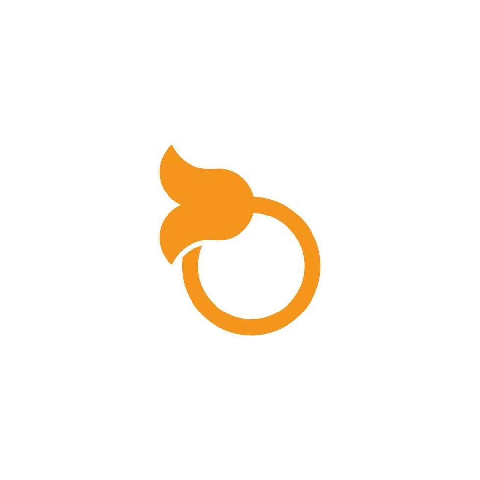 circle rotation flower ring geometric logo vector