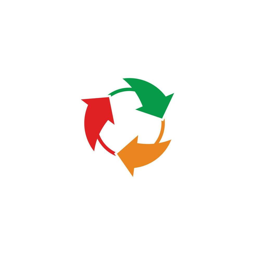 inline circle arrows colorful motion logo vector