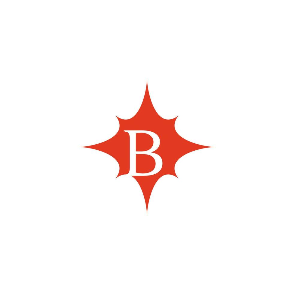 letter b boom explosion symbol logo vector