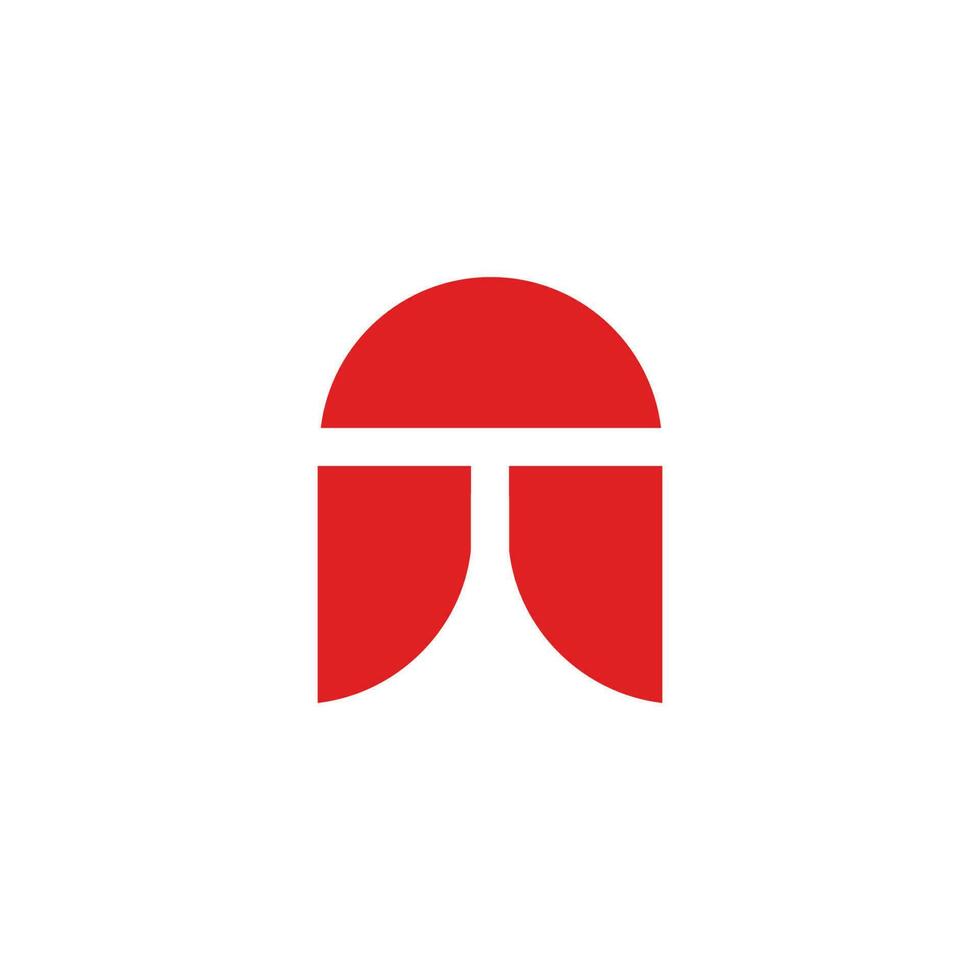 letter nt swoosh geometric logo vector
