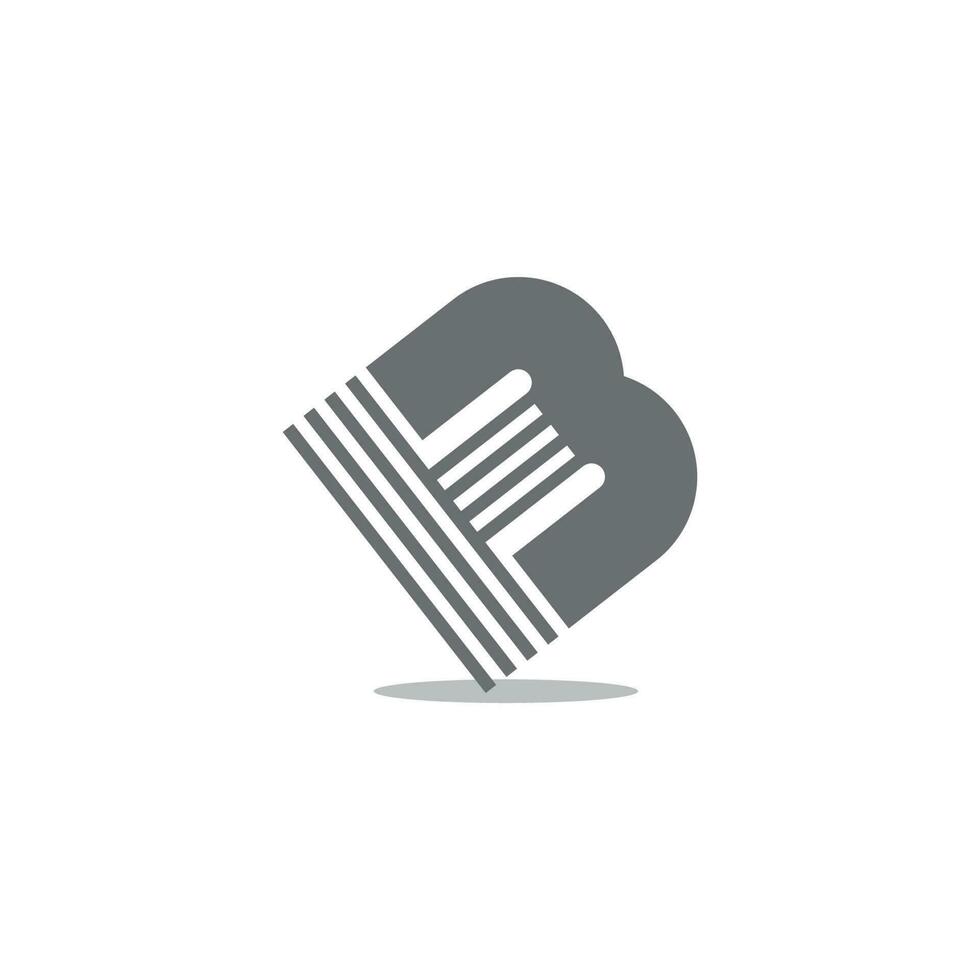 letter mt abstract stripes geometric line logo vector