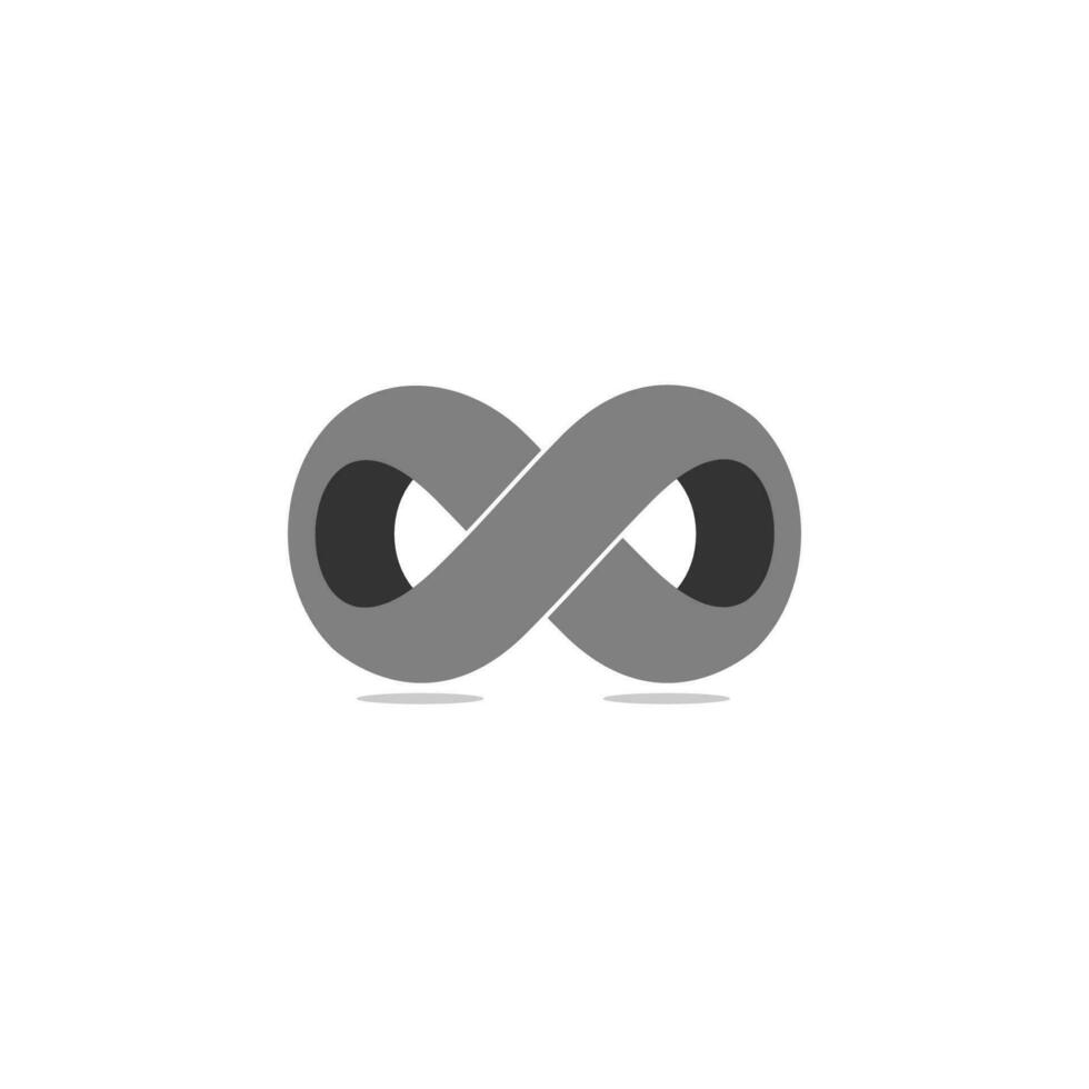 infinity curves overlapping 3d design symbol logo vector
