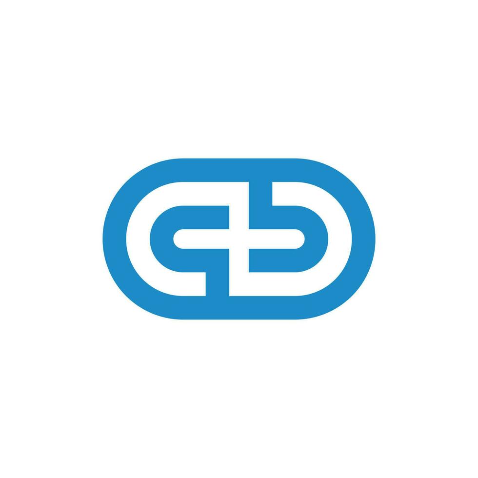 letra qb sencillo circulo geométrico línea diseño logo vector