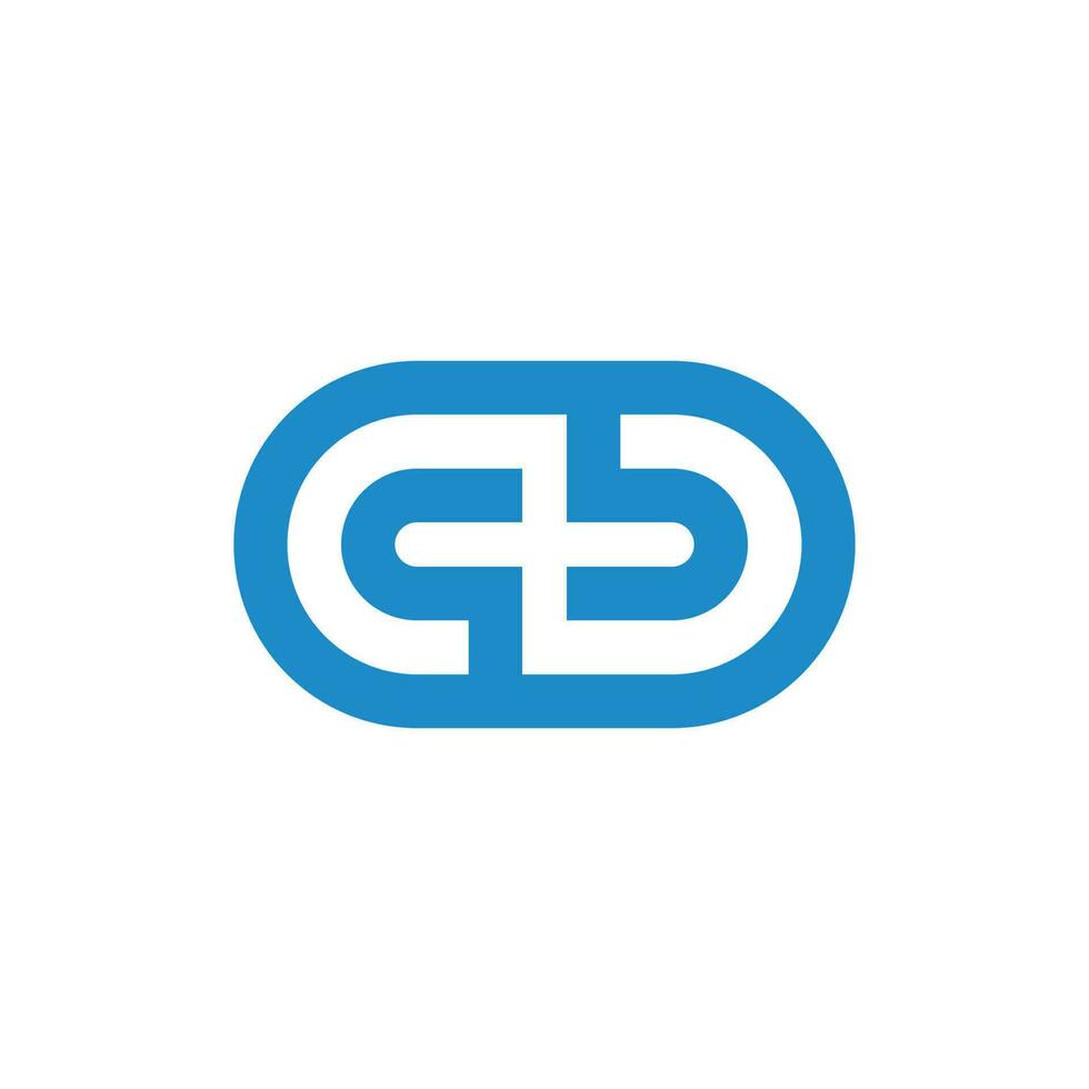 letter qb simple circle geometric line design logo vector