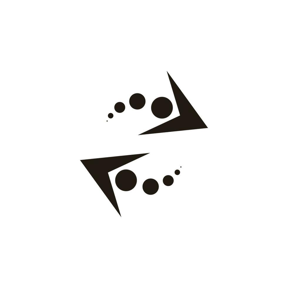 round dots arrows motion symbol design vector