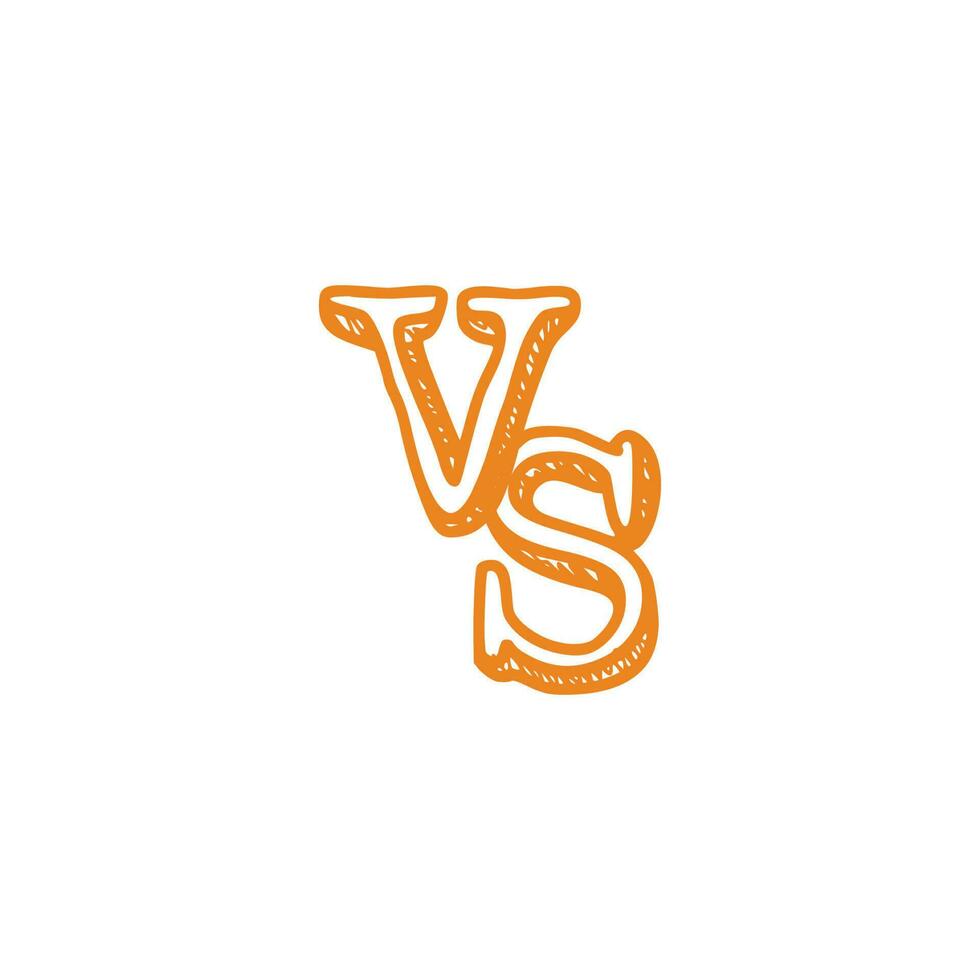 letter vs versus vintage symbol icon vector