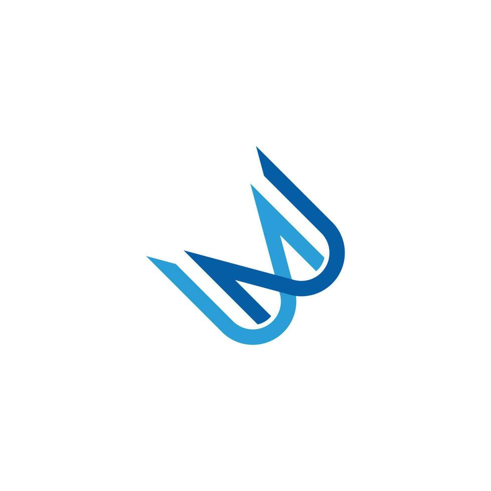 letter bm colorful linked simple logo vector