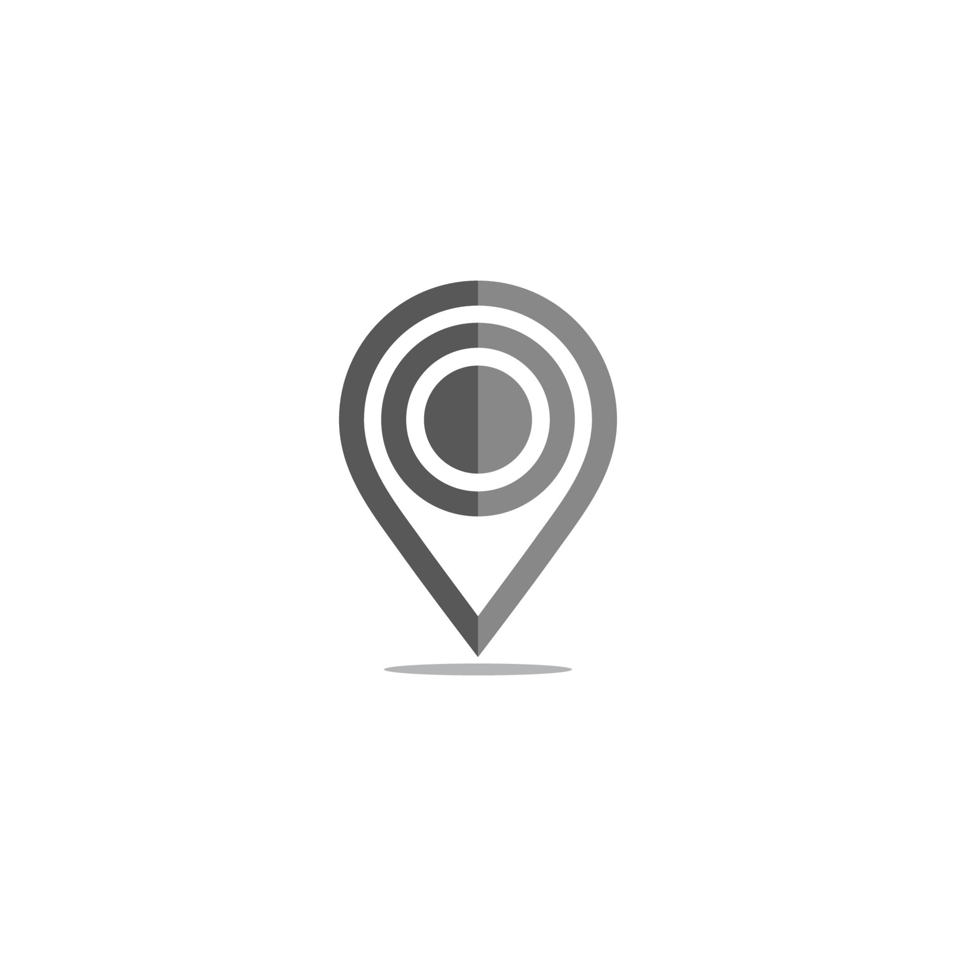 target pin location shadow symbol vector 24236422 Vector Art at Vecteezy