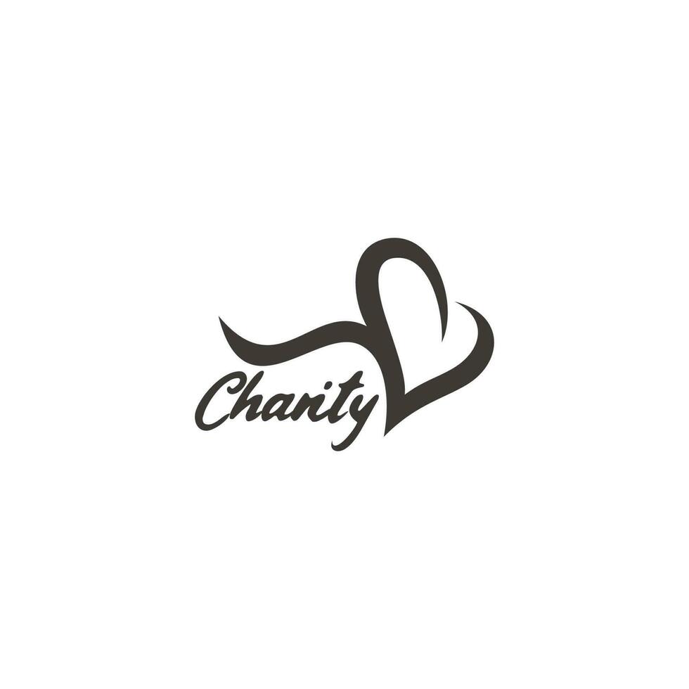 letter l love charity curves design symbol vector