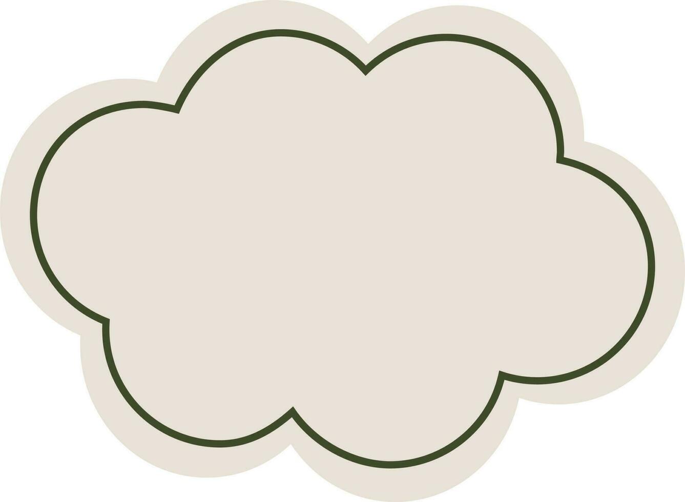 Sticker, label, tag, design, in cloud shape. vector