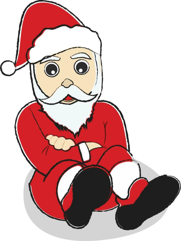 Cartoon character of Santa Claus. vector