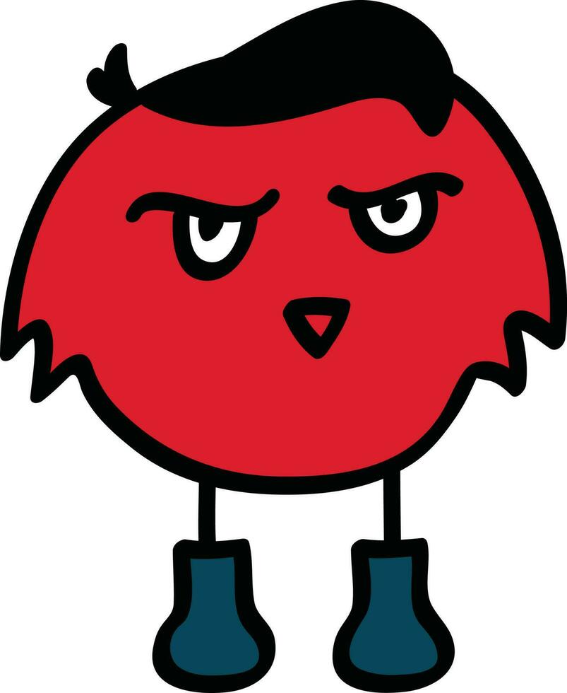 plano ilustración de rojo pájaro. vector