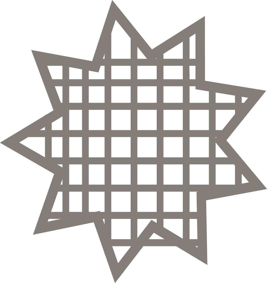Creative flat star in gray color. vector