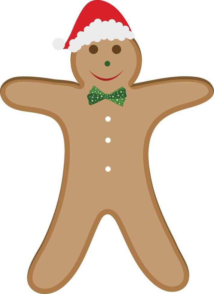 Cartoon gingerbread for Christmas celebration. vector