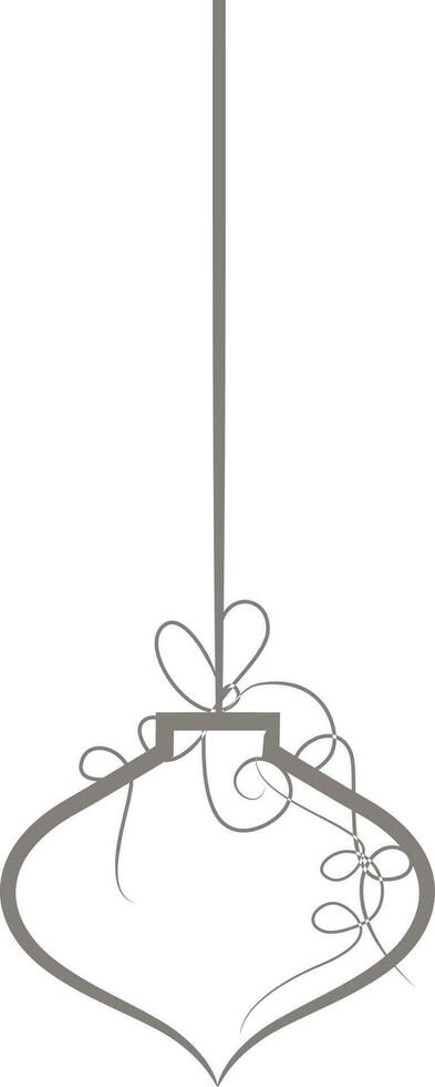 Flat hanging decoration ball design. vector