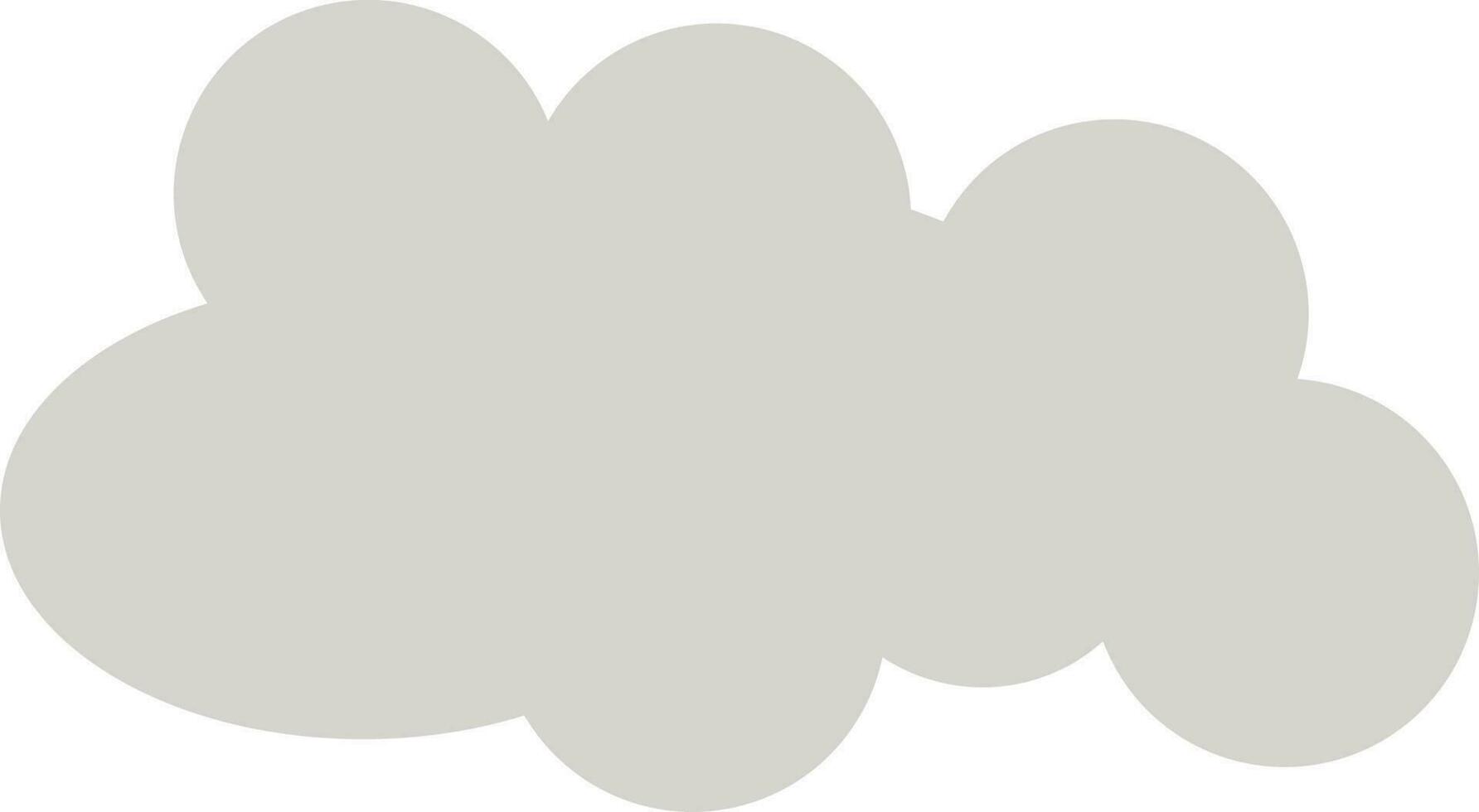 Illustration of gray cloud. vector