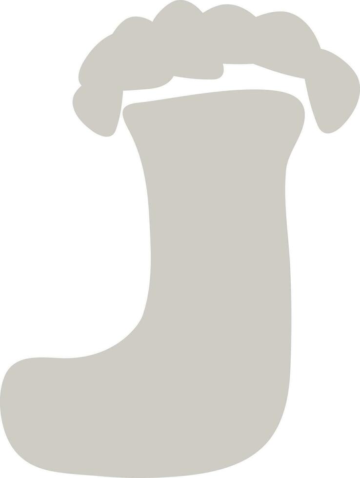 Flat illustration of a gray socks. vector