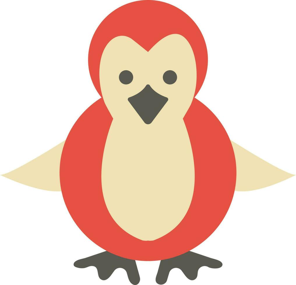Charater of a owl in flat style. vector
