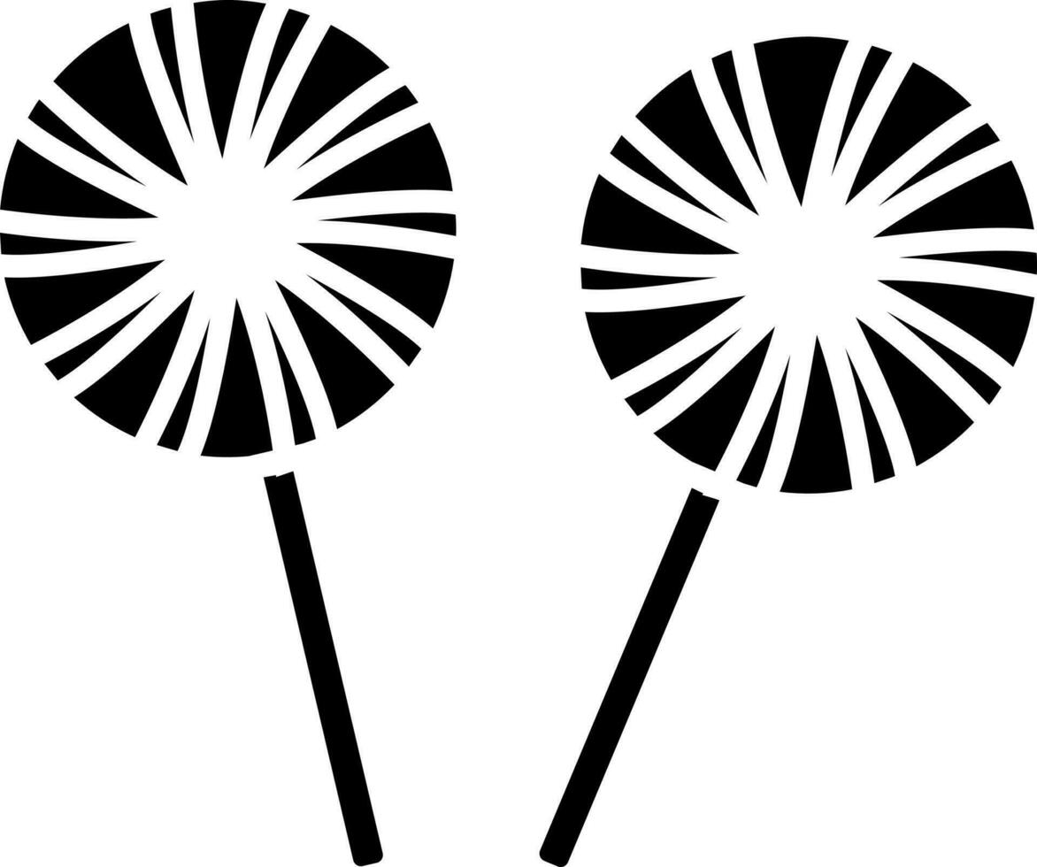 Lolipop candy in balck and white color. vector