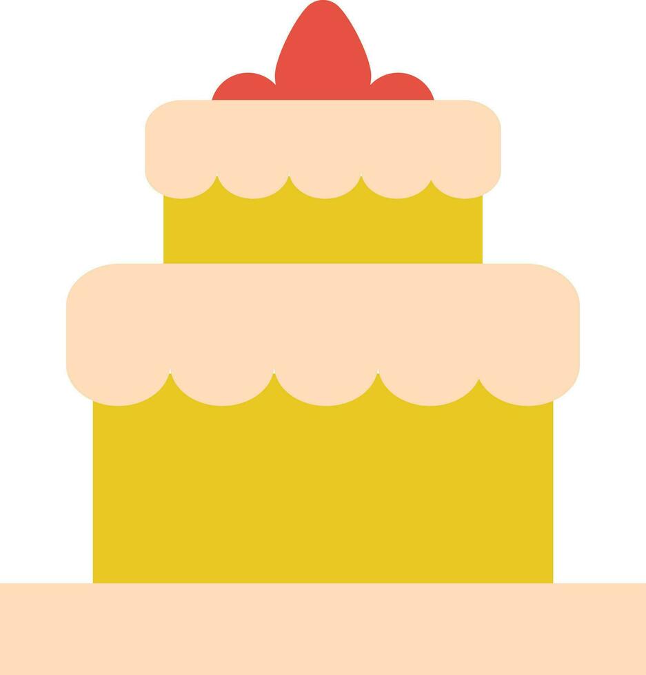 Cake in flat style illustration. vector