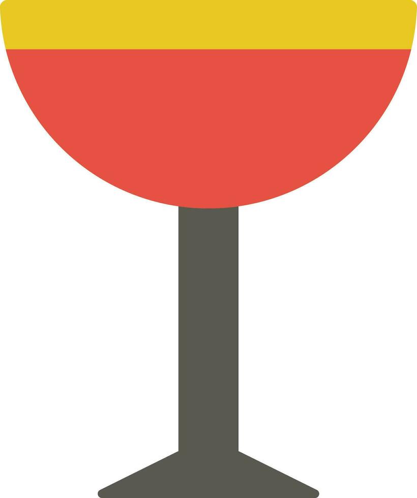 Flat illustration of a cocktail glass. vector