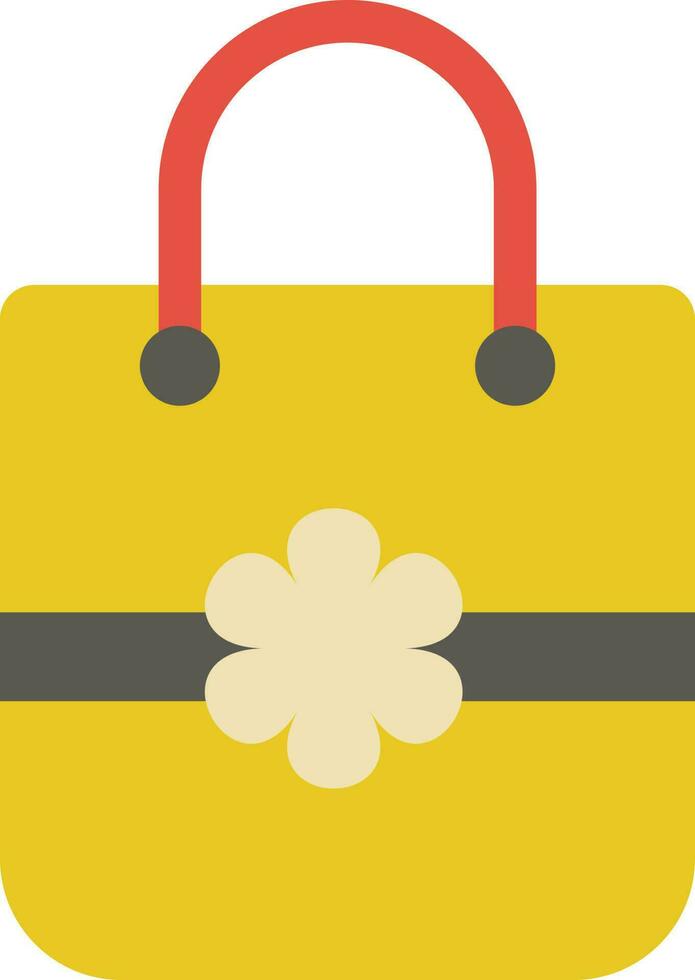 compras bolso decorado con flor. vector