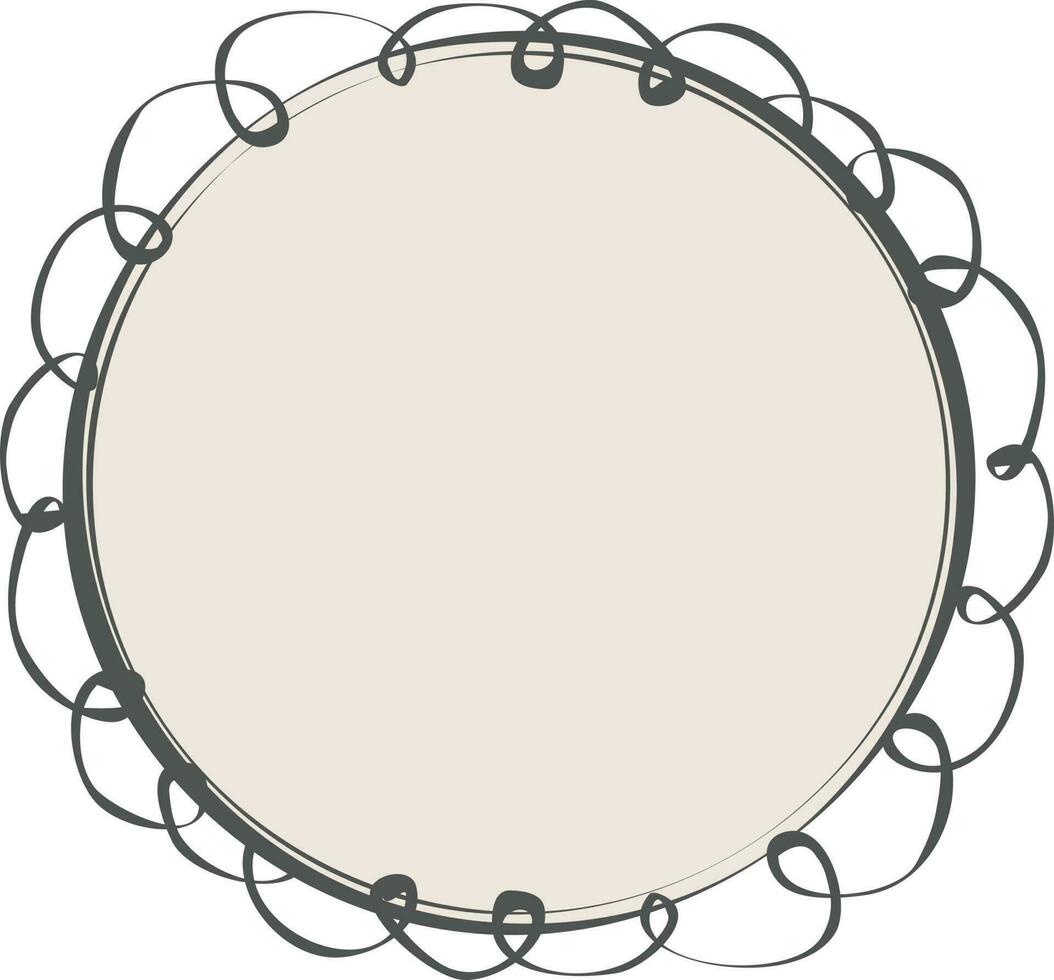 Illustration of rounded frame design. vector