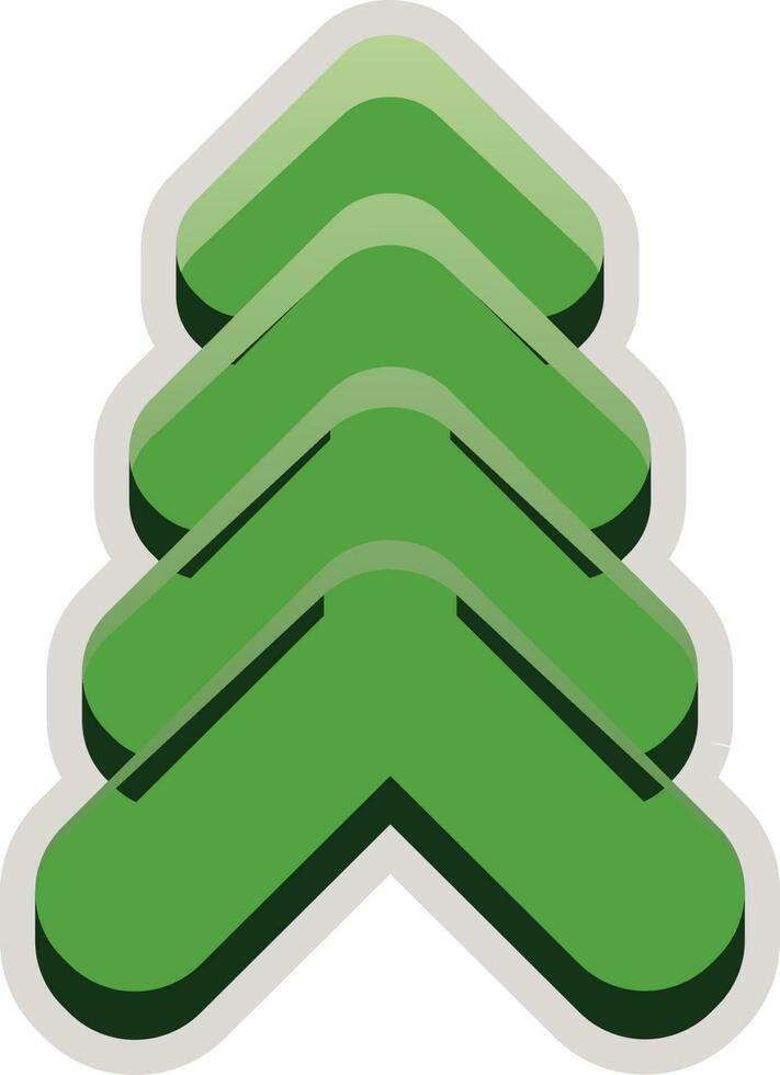 Green Christmas Tree design. vector