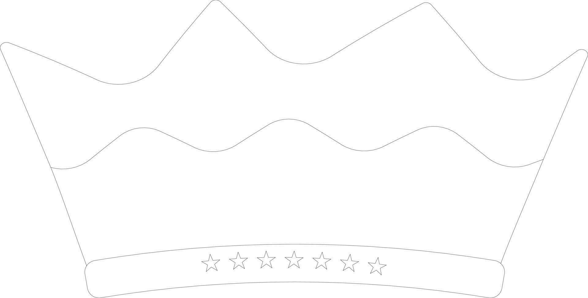 Crown decorated with stars. vector