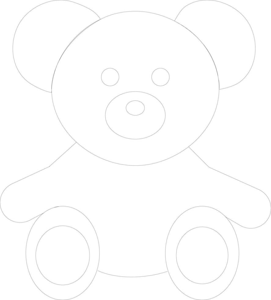 personaje de un osito de peluche oso. vector