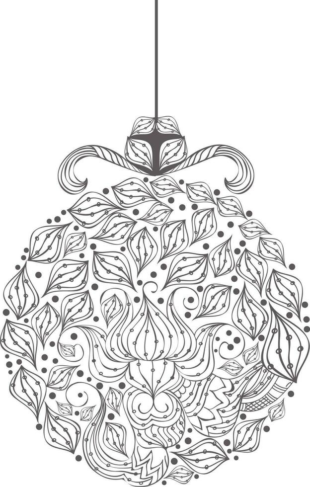 Decorative ball made with floral element. vector
