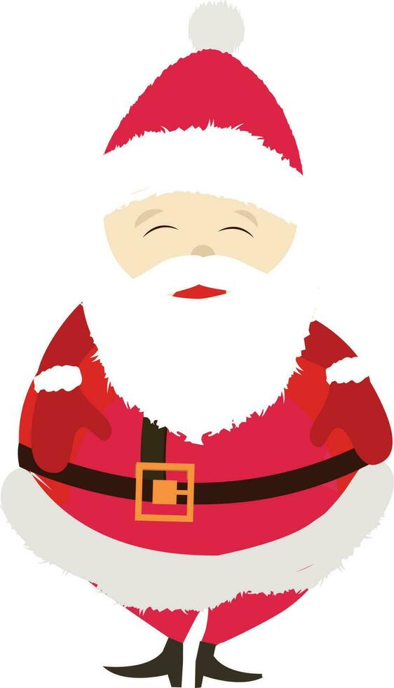 Cartoon character of funny Santa Claus. vector