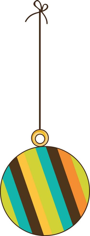 Hanging Colorful Christmas ball for celebration. vector