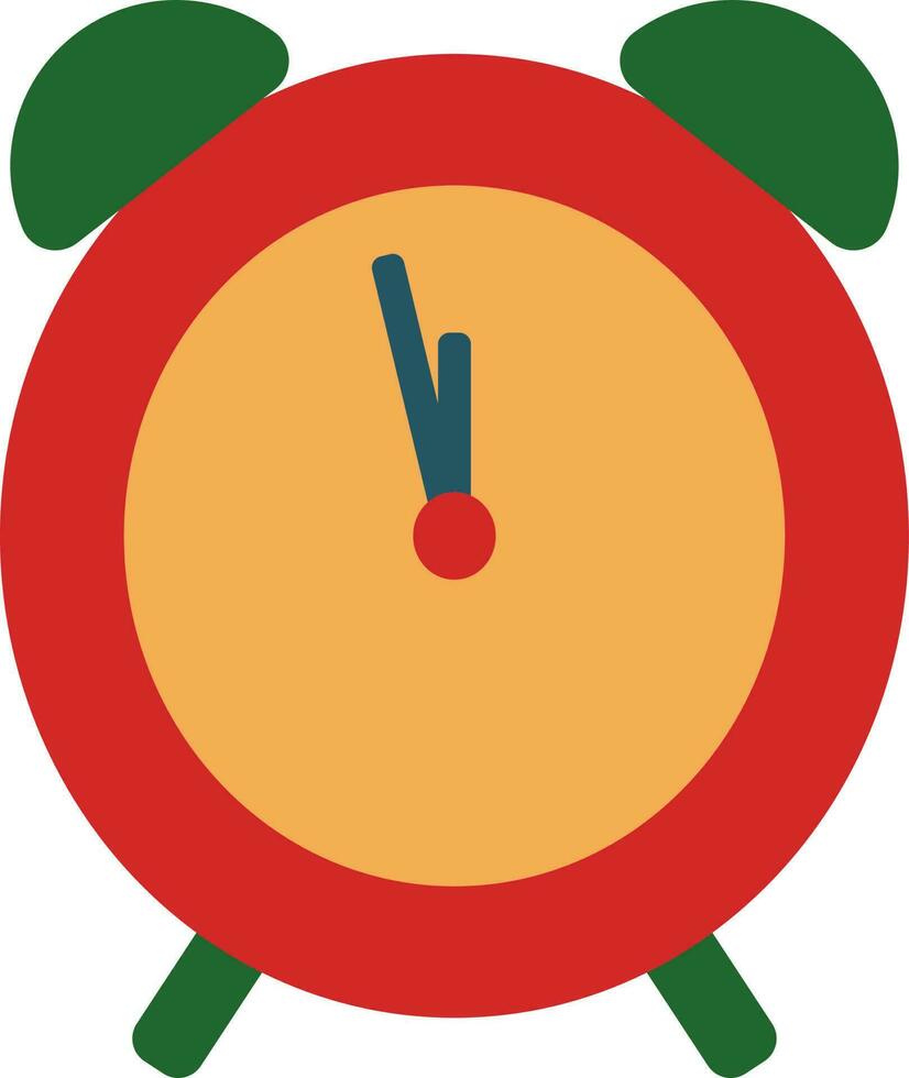 Colorful alaram clock in flat design. vector