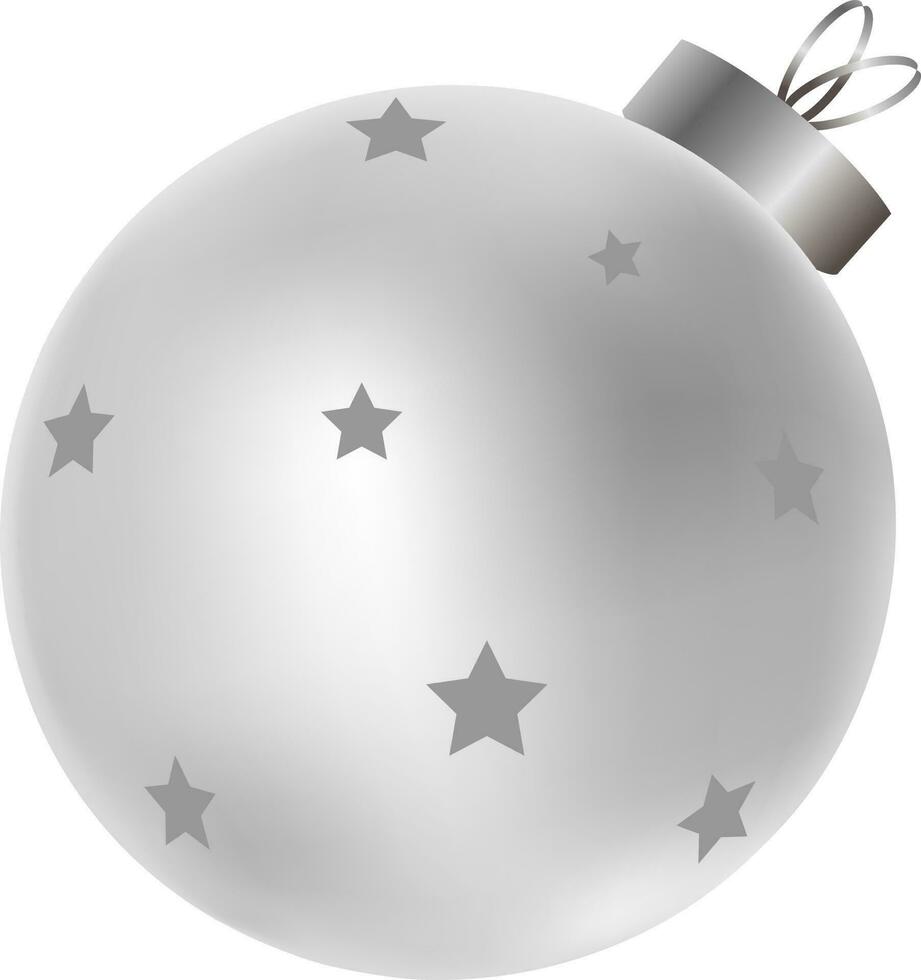 Grey star decorative light bauble. vector