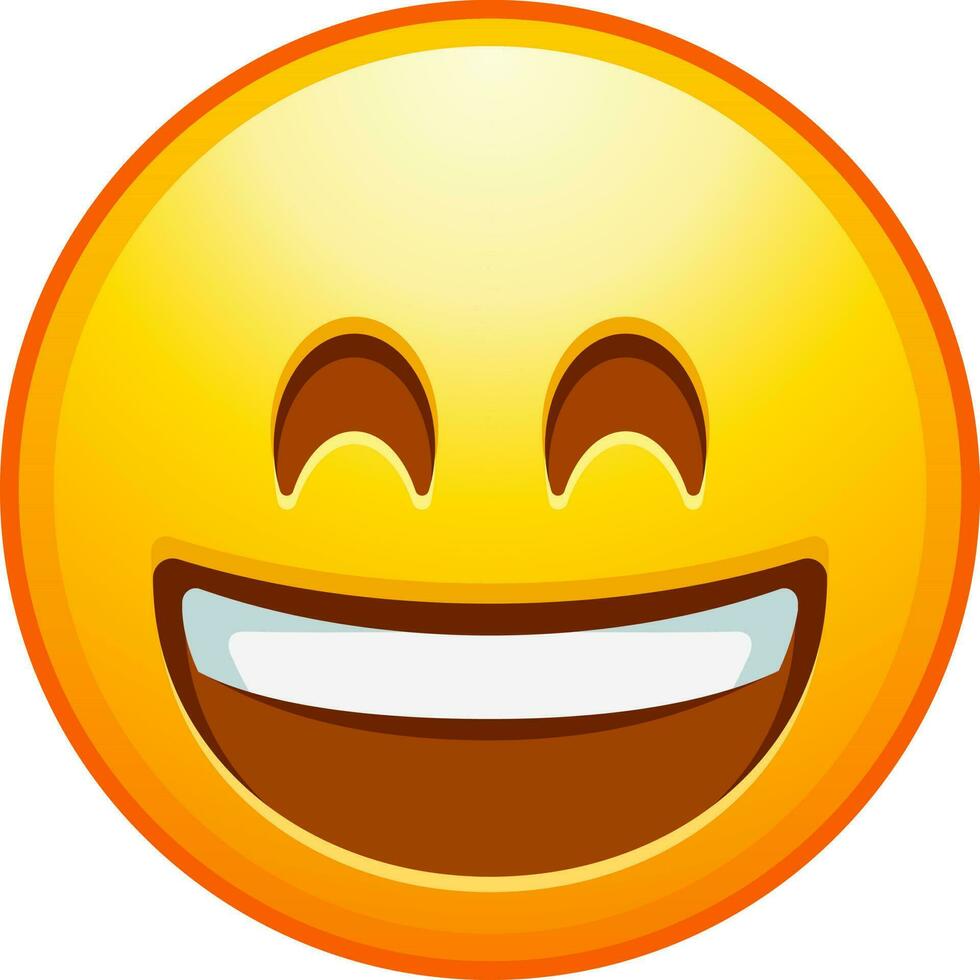 Big set of yellow emoji. Funny emoticons faces with facial expressions. vector