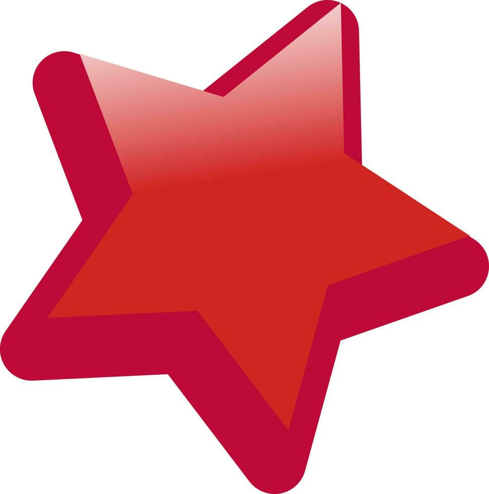 Vector illustration of red star.