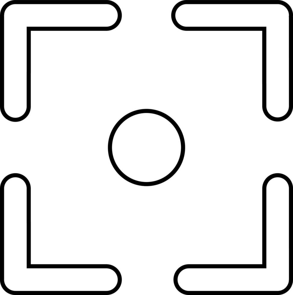 Camera focus line art icon for photography concept. vector