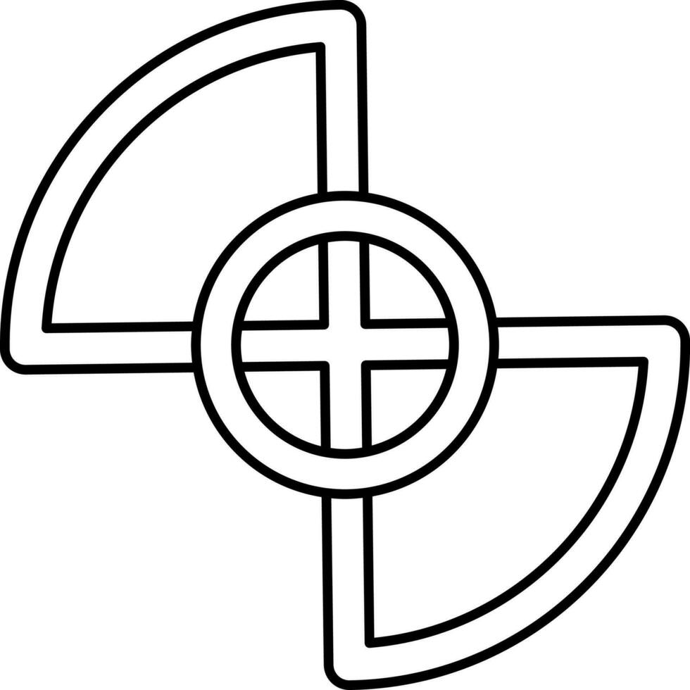 Countdown frame icon made with line strokes. vector