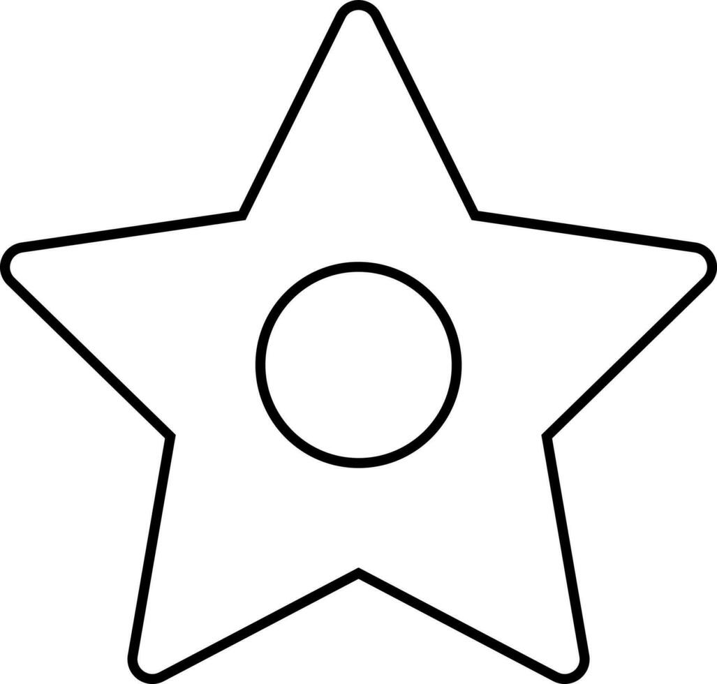 Walk of Fame star made with line strokes. vector