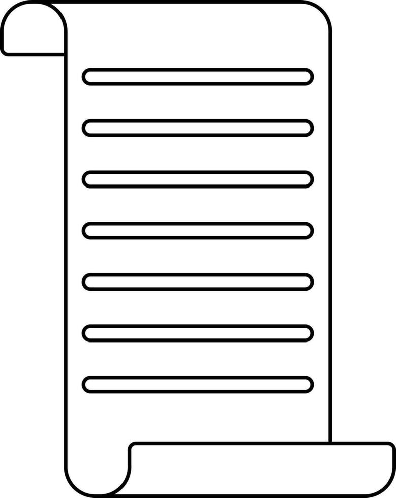 Page icon for writing concept in stroke. vector