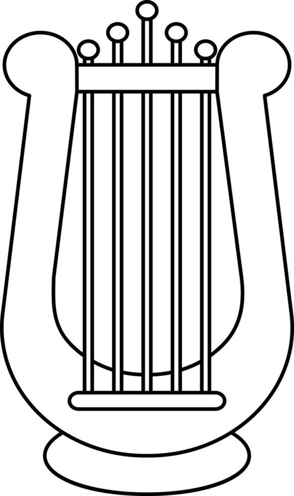 Illustration of lyre icon for music concept. vector