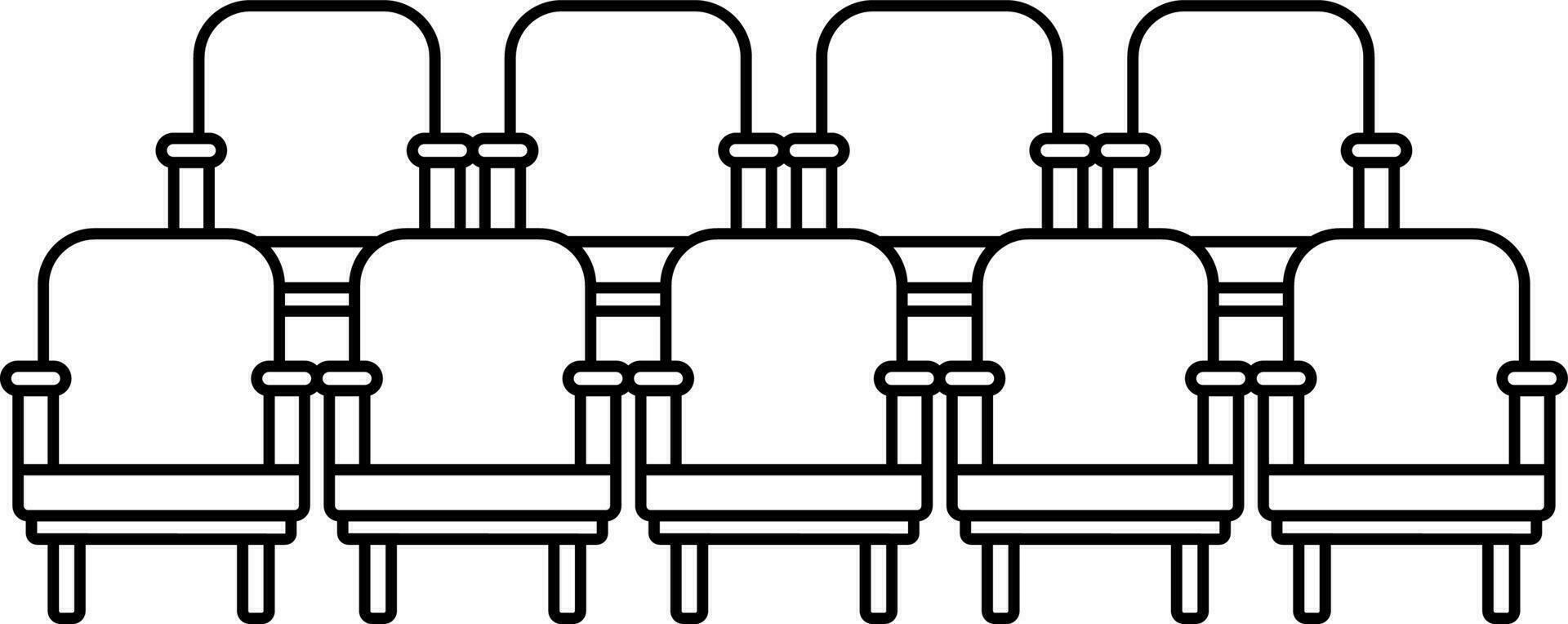 Sitting chair icon in cinema concept. vector