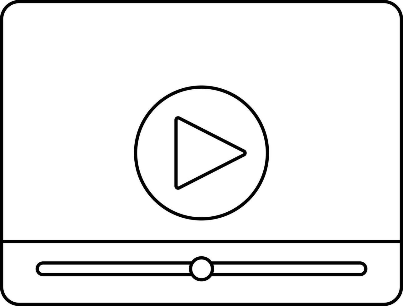 Video picture icon for seen in stroke. vector