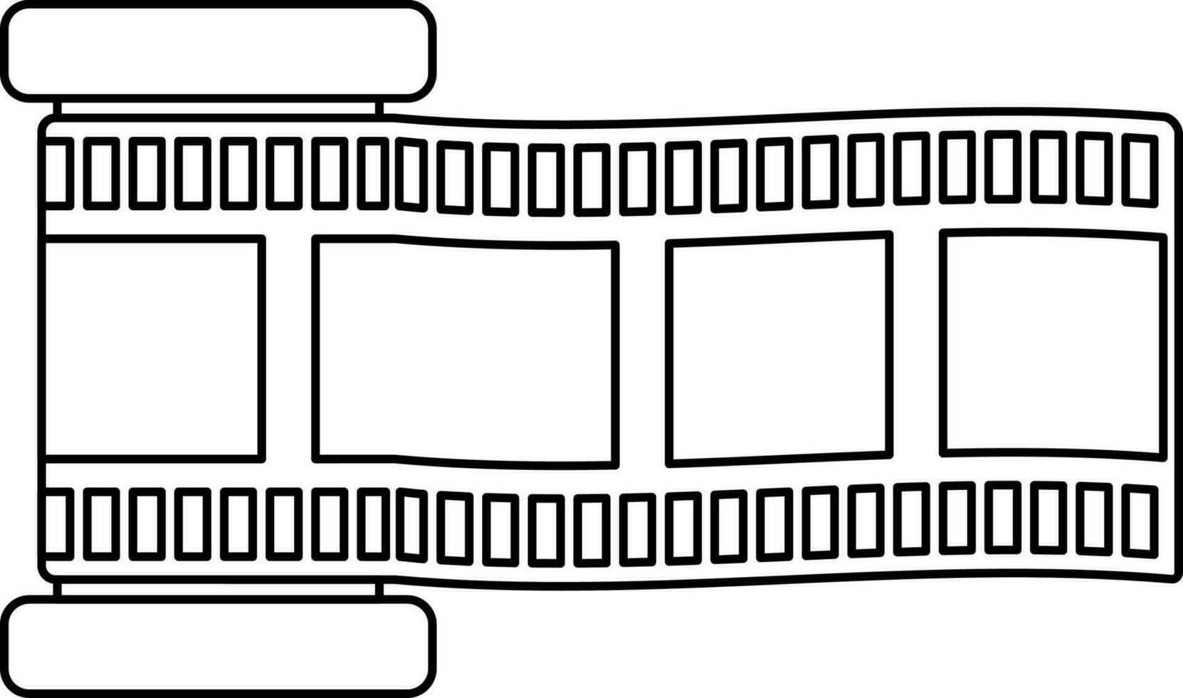 Reel with frame icon in cinema concept. vector