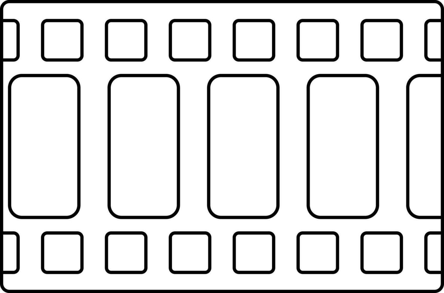 Illustration of film icon for record. vector