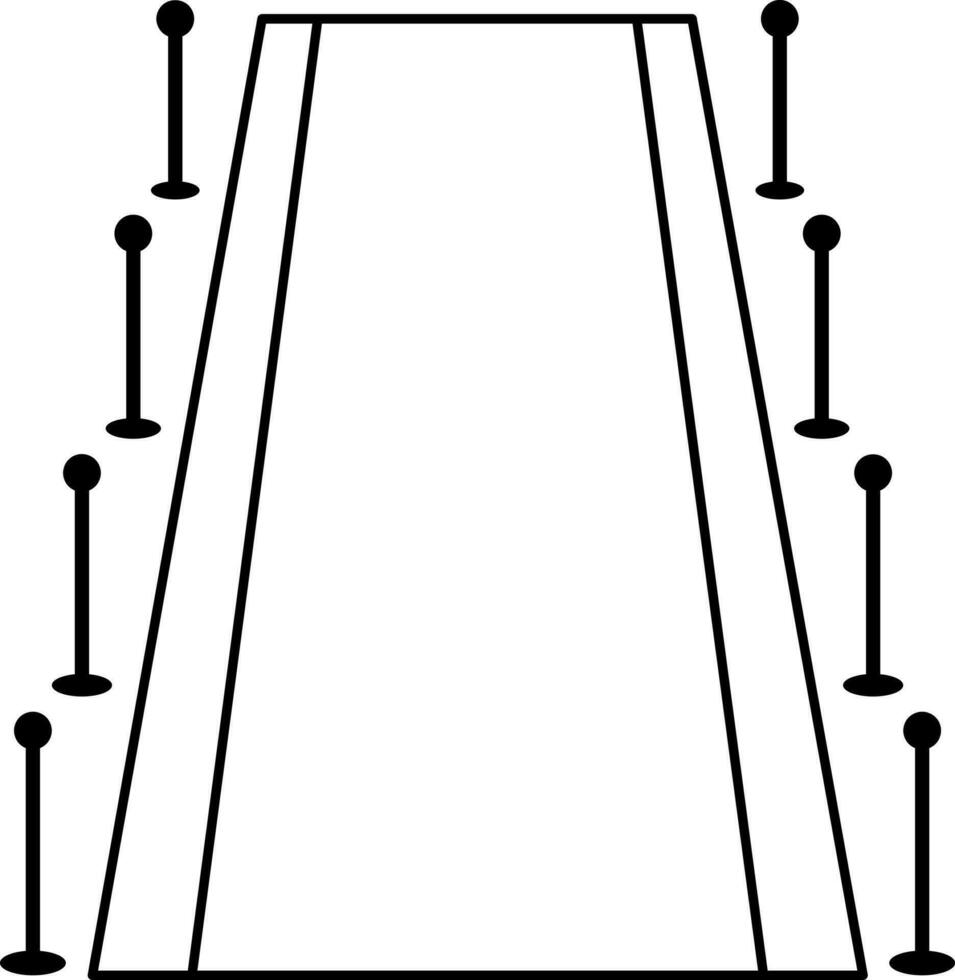 Barrier icon for entery in cinema hall. vector