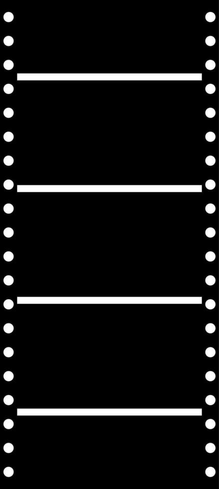 Film strip icon in color for cinema in black. vector